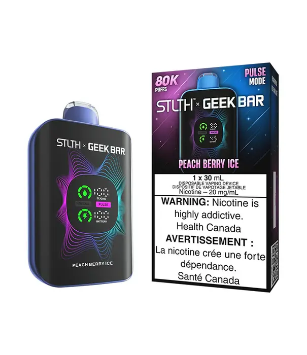 STLTH Peach Berry Ice STLTH X Geekbar 80k Rechargeable Disposable