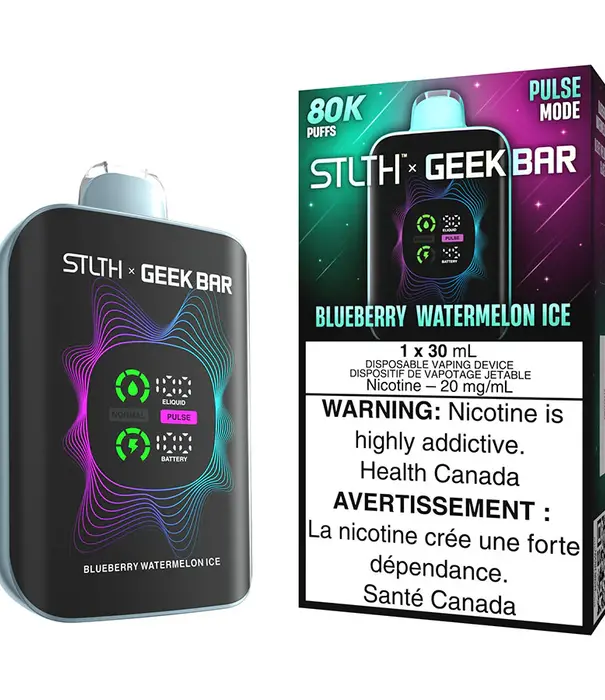 STLTH Blueberry Watermelon Ice STLTH X Geekbar 80k Rechargeable Disposable