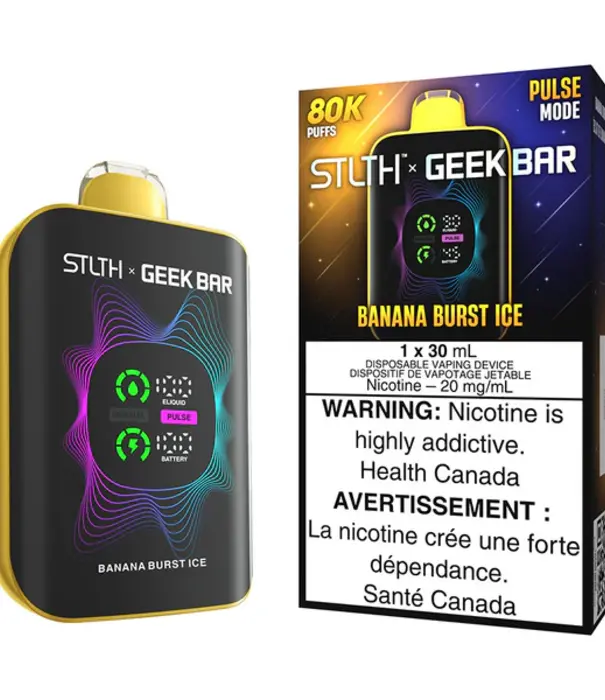 STLTH Banana Burst Ice STLTH X Geekbar 80k Rechargeable Disposable