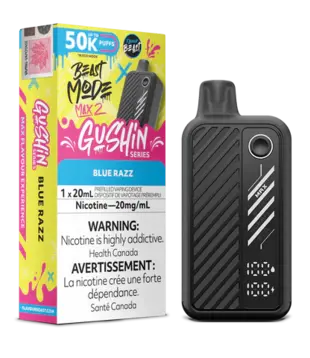 Blue Razz Gushin Flavour Beast Beast Mode Max 2 50k Rechargeable Disposable
