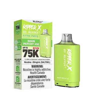 Sour Patchy Ice Ripper C by RUFPUF 75k Disposable Vape Pod