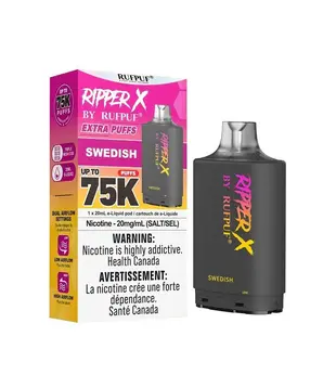 Swedish Ripper X by RUFPUF 75k Disposable Vape Pod