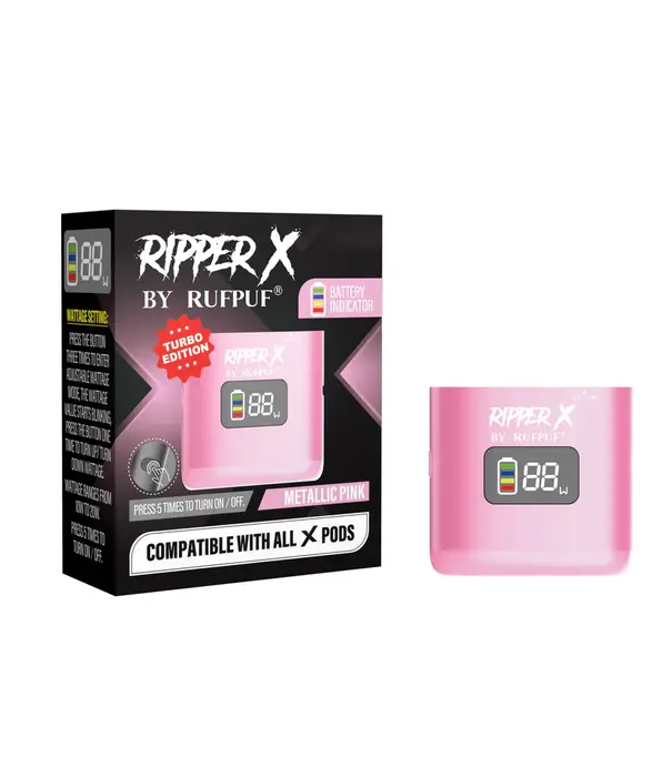 Ripper X by RUFPUF Pink Ripper X By RUFPUF 1000mah Rechargeable Battery