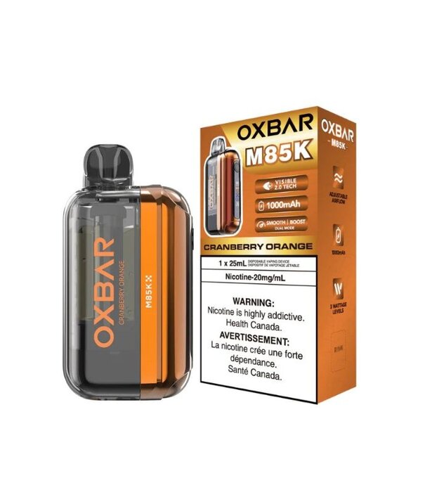 Ox Bar Cranberry Orange OxBar M85K Rechargeable Disposable
