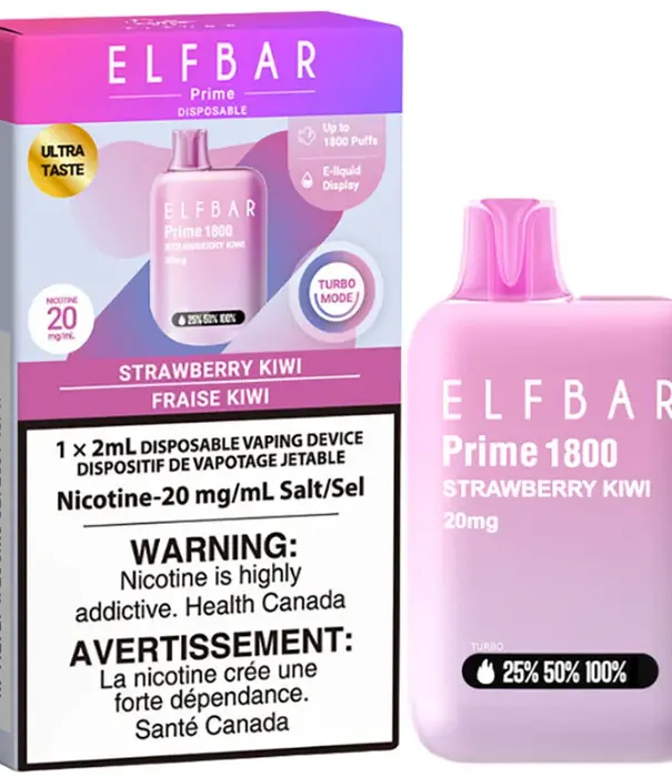 Elf Bar Strawberry Kiwi Elfbar 1800 Disposable