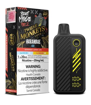 Harambae Ice Flavour Beast Twelve Monkeys Beast Mode Max 2 50k Rechargeable Disposable