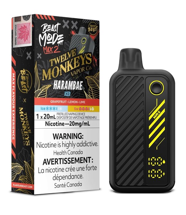 Flavour Beast Harambae Ice Flavour Beast Twelve Monkeys Beast Mode Max 2 50k Rechargeable Disposable