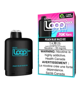 Peach Blue Razz Ice STLTH Loop Max 70k Disposable Vape Pod