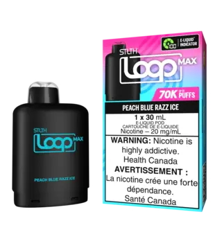 Peach Blue Razz Ice STLTH Loop Max 70k Disposable Vape Pod