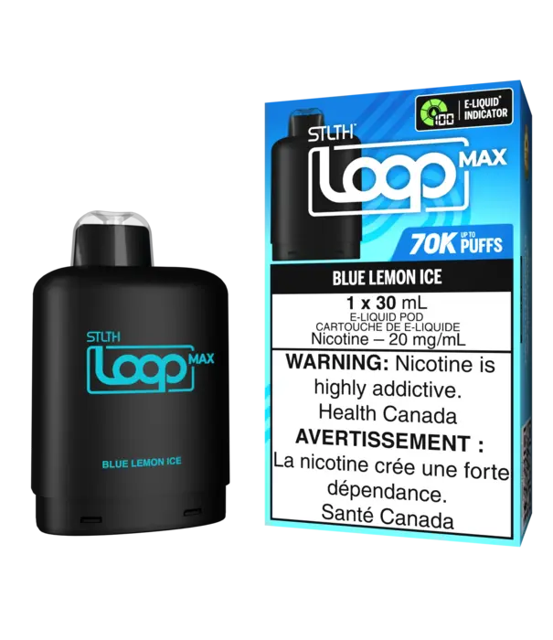 STLTH Blue Lemon Ice STLTH Loop Max 70k Disposable Vape Pod