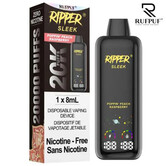 Poppin’ Peach Raspberry Zero Nicotine Ripper Sleek 20k Rechargeable Disposable