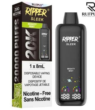 Mighty Mint Zero Nicotine Ripper Sleek 20k Rechargeable Disposable