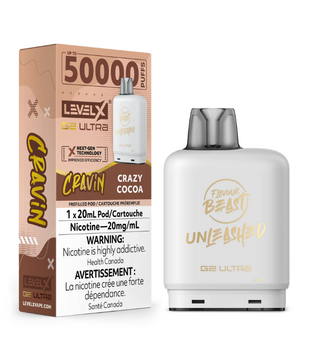 Crazy Cocoa Fkavour Beast Unleashed Level X G2 Ultra 50k Disposable Vape Pod