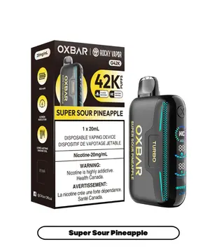 Super Sour Pineapple Rocky Vapor Oxbar G42K Recharegable Diaposable