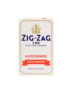 Zig Zag White Single Wide Cut Corner Rollin Paper 100ct