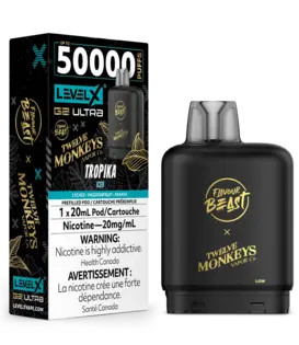 Tropika Ice Flavour Beast Level X G2 Ultra 50k Disposable Vape Pod