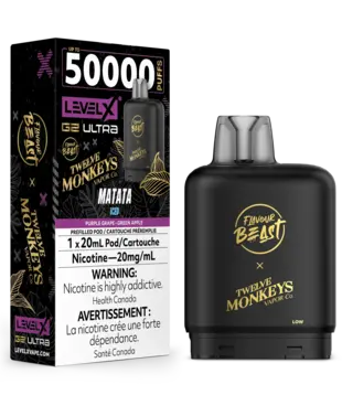 Matata Ice Flavour Beast Twelve Monkeys Level X G2 Ultra 50k Disposable Vape Pod