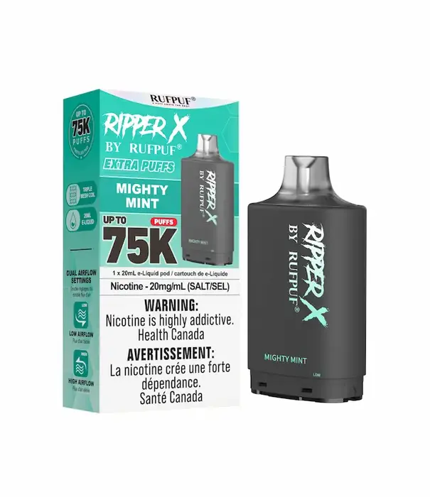 Ripper Mighty Mint 10mg Ripper Z by RUFPUF 20ml Rechargeable Disposable