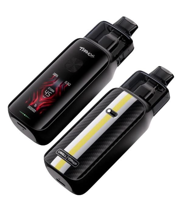 Midnight Black Uwell Typhos Pro 25w Open Pod Kit (CRC)