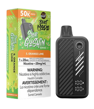 S. Orange Lime Sour Gushin Flavour Beast Beast Mode Max 2 50k Rechargeable Disposable