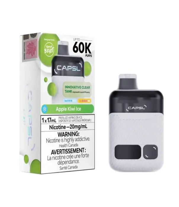 Flavour Beast Apple Kiwi Ice Capsl by Flavour Beast 60k Rechargeable Disposable