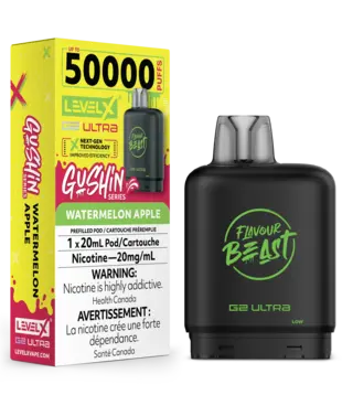 Watermelon Apple Flavour Beast Gushin Level X G2 Ultra 50k Disposable Vape Pod