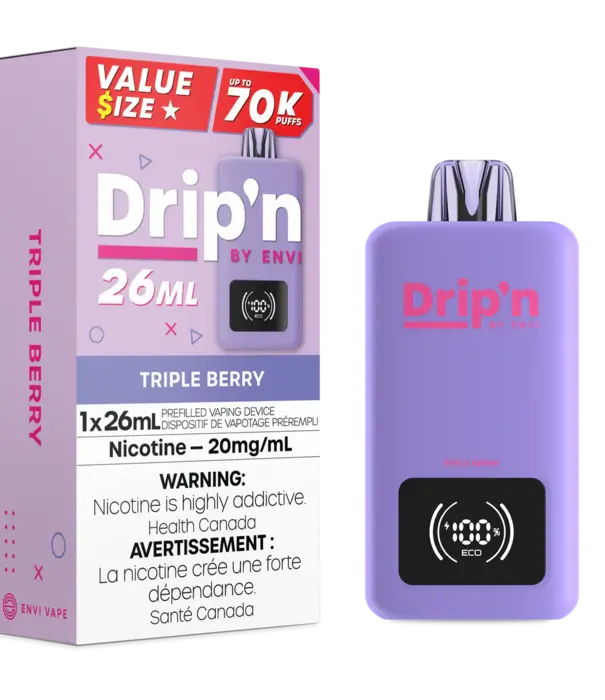 Envi Drip'n Triple Berry Drip’N by Envi 26ml 70k Rechargeable Disposable