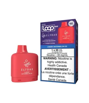 Cherry Watermelon Ice STLTH Loop Max Elfbar 50k Disposable Vape Pod
