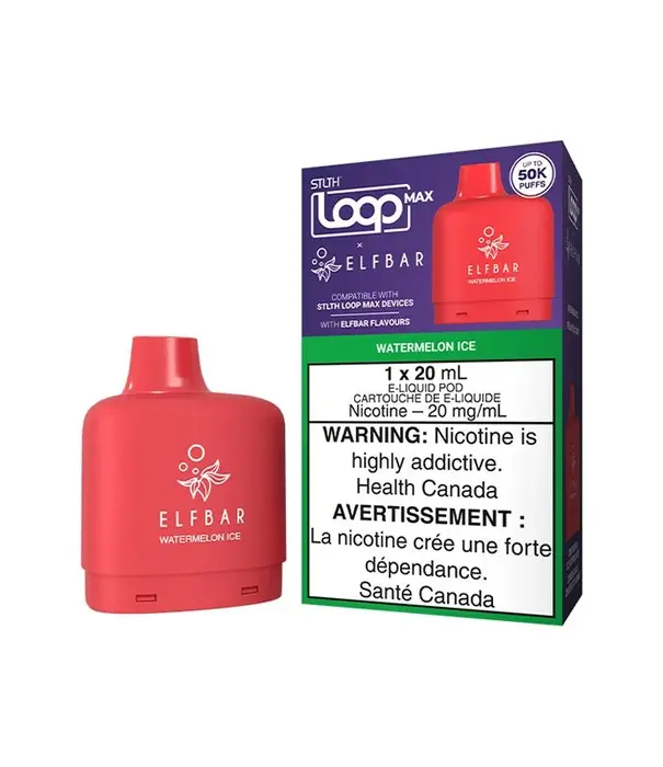 STLTH Watermelon Ice STLTH Loop Max Elfbar 50k Disposable Vape Pod