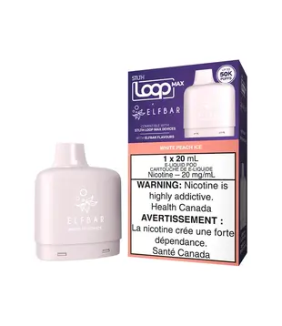 Sour Peach Ice STLTH Loop Max Elfbar 50k Disposable Vape Pod