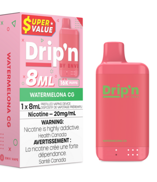 Watermelona CG Drip’N by Envi 8ml 16k Rechargeable Disposable