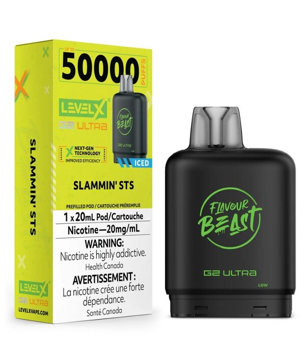 level X Slammin STS Ice Flavour Beast Level X G2 Ultra 50k Disposable Vape Pod