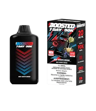 Red White Boom Boosted 7 Day 90k Disposable Vape