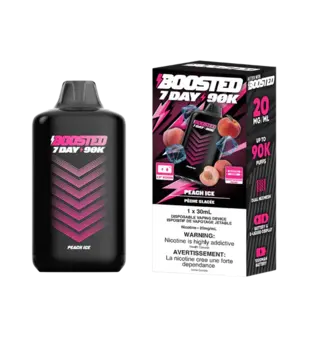 Peach Ice Boosted 7 Day 90k Rechargeable Disposable