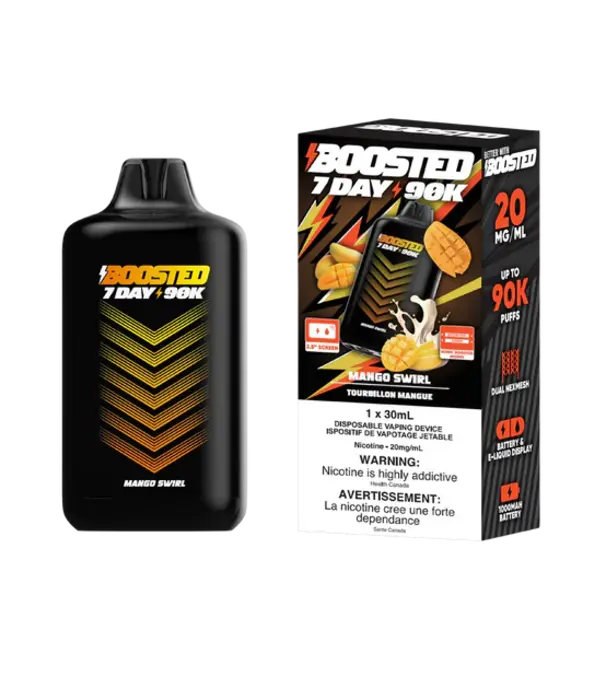 Boosted Mango Swirl Boosted 7 Day 90k Rechargeable Disposable