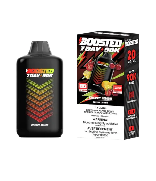 Boosted Cherry Lemon Boosted 7 Day 90k Rechargeable Disposable