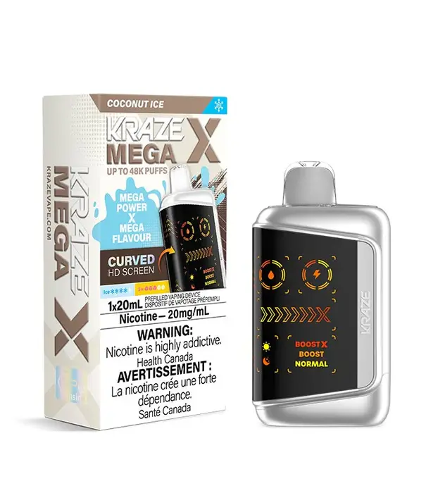 Kraze Coconut Ice Kraze Mega X 48k Rechargeable Disposable