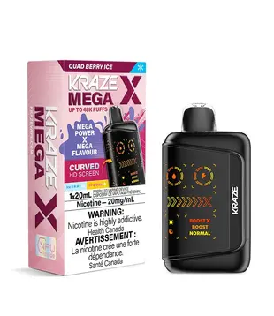 Quad Berry Ice Kraze Mega X 48k Rechargeable Disposable