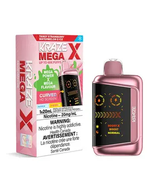 Tangy Strawberry Watermelon G Ice Kraze Mega X 48k Rechargeable Disposable