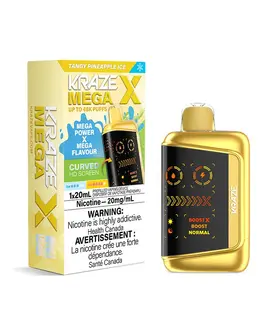 Tangy Pineapple Ice Kraze Mega X48k Rechargeable Disposable