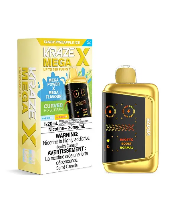 Kraze Tangy Pineapple Ice Kraze Mega X48k Rechargeable Disposable