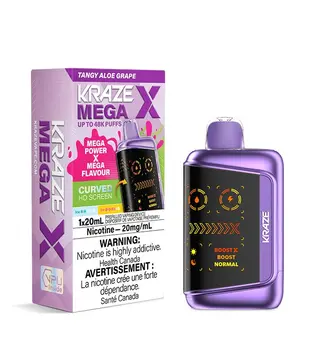 Tangy Aloe Grape Kraze Mega X 48k Rechargeable Disposable