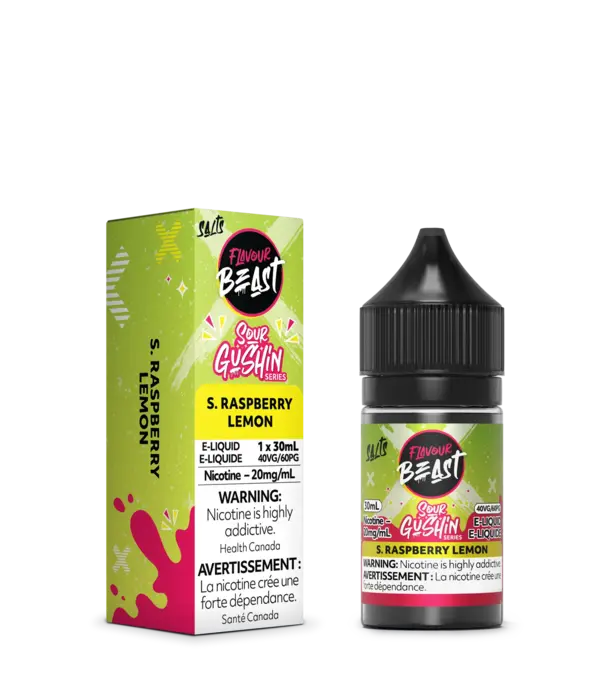 Flavour Beast S. Raspberry Lemon 20mg Flavour Beast Sour Gushin 30ml Nic Salt E-liquid