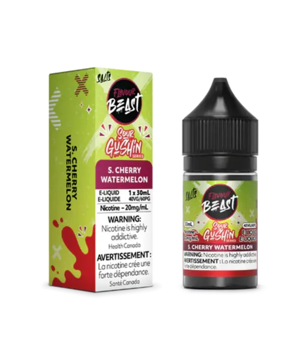 Flavour Beast S. Cherry Watermelon 20mg Flavour Beast Sour Gushin 30ml Nic Salt E-liquid