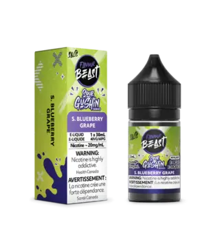S. Blueberry Grape 20mg Flavour Beast Sour Gushin 30ml Nic Salt E-liquid