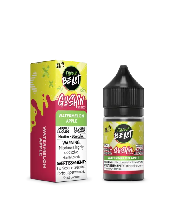 Flavour Beast Watermelon Apple 20mg Flavour Beast Gushin 30ml Nic Salt E-liquid