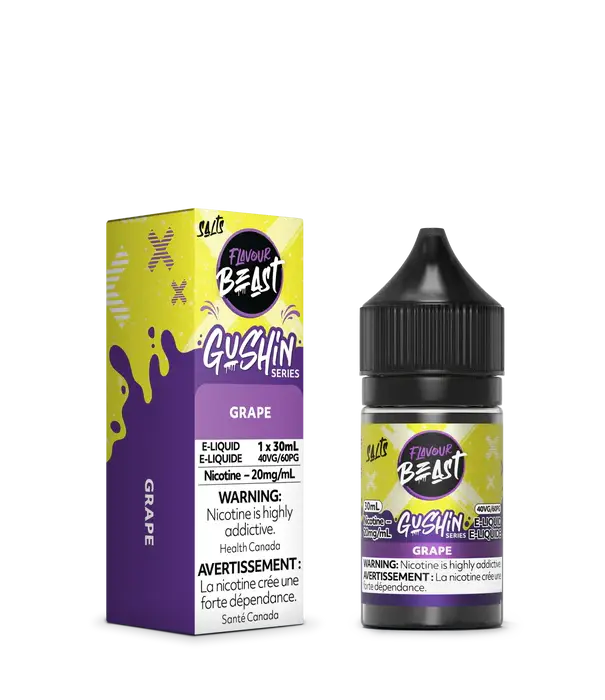 Flavour Beast Grape 20mg Flavour Beast Gushin 30ml Nic Salt E-liquid