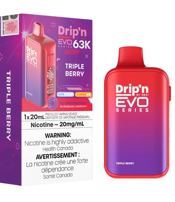 Envi Drip'n Triple Berry Drip’N EVO by Envi 63k Rechargeable Disposable