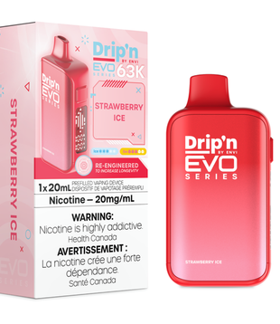 Strawberry Ice Drip’N EVO by Envi 63k Rechargeable Disposable
