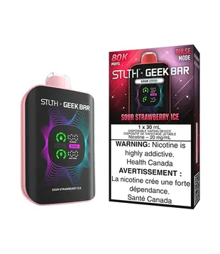 Sour Strawberry Ice STLTH X Geekbar 80k Rechargeable Disposable